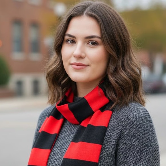 Ruffneck Other - Red and Black Striped Scarf